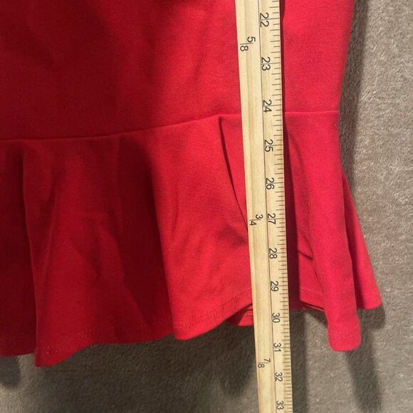 Lulus Dress Womens Sz XS Off The Shoulder Cherry Red Midi Ruffles JD8363 Holiday - Picture 6 of 6